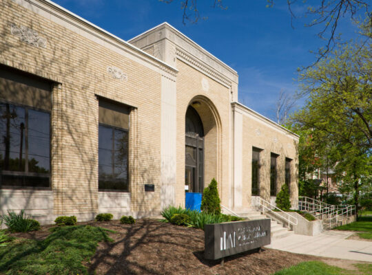 Exterior of the Collinwood Branch and its main entrance