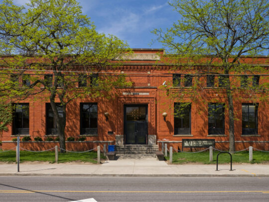 Exterior of Sterling Branch building and its entrance from East 30th