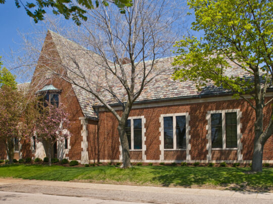 Exterior brick building of West Park Campus, from West 157th